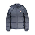 Blue Polyester Men's Jacket