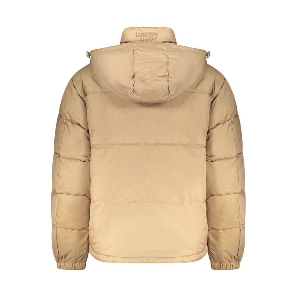 Beige Polyester Mens Jacket