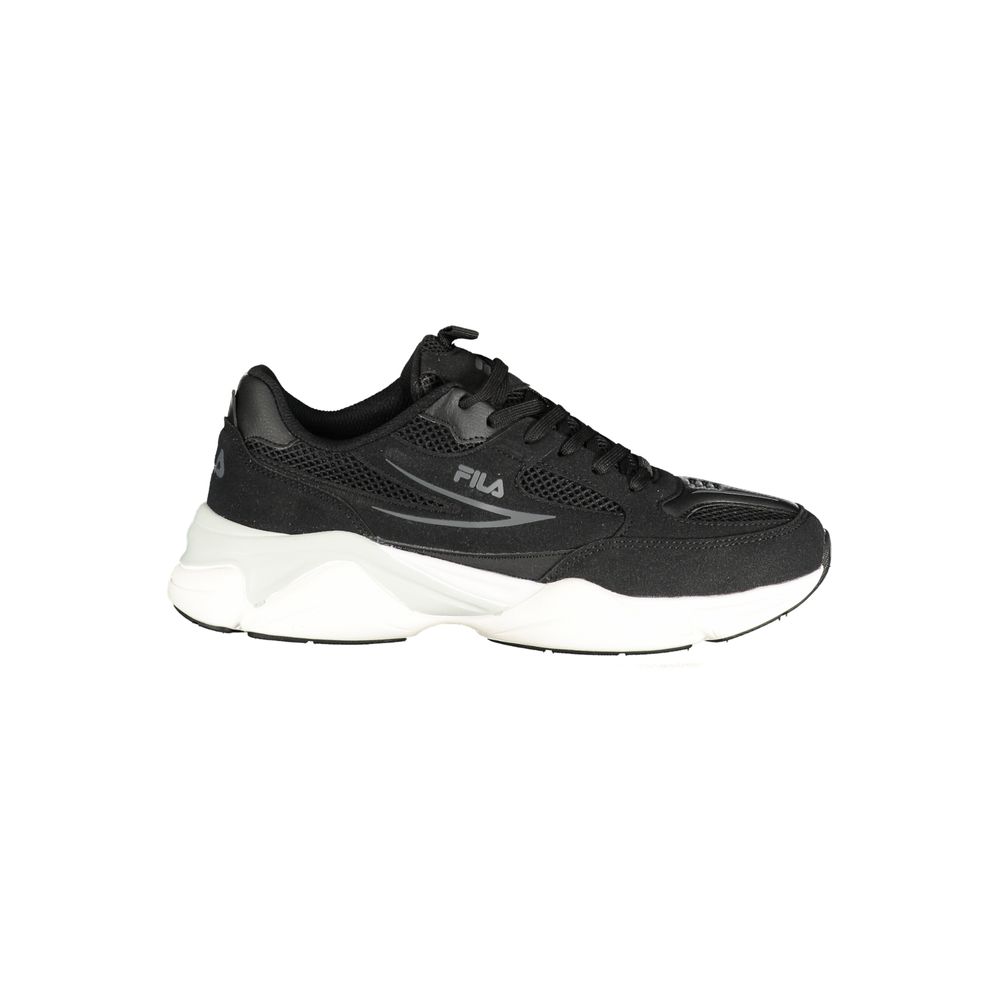 Black Polyurethane Men Sneaker